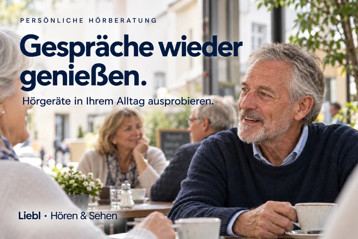Persönliche Hörberatung: Gespräche wieder genießen. Hörgeräte in Ihrem Alltag ausprobieren.