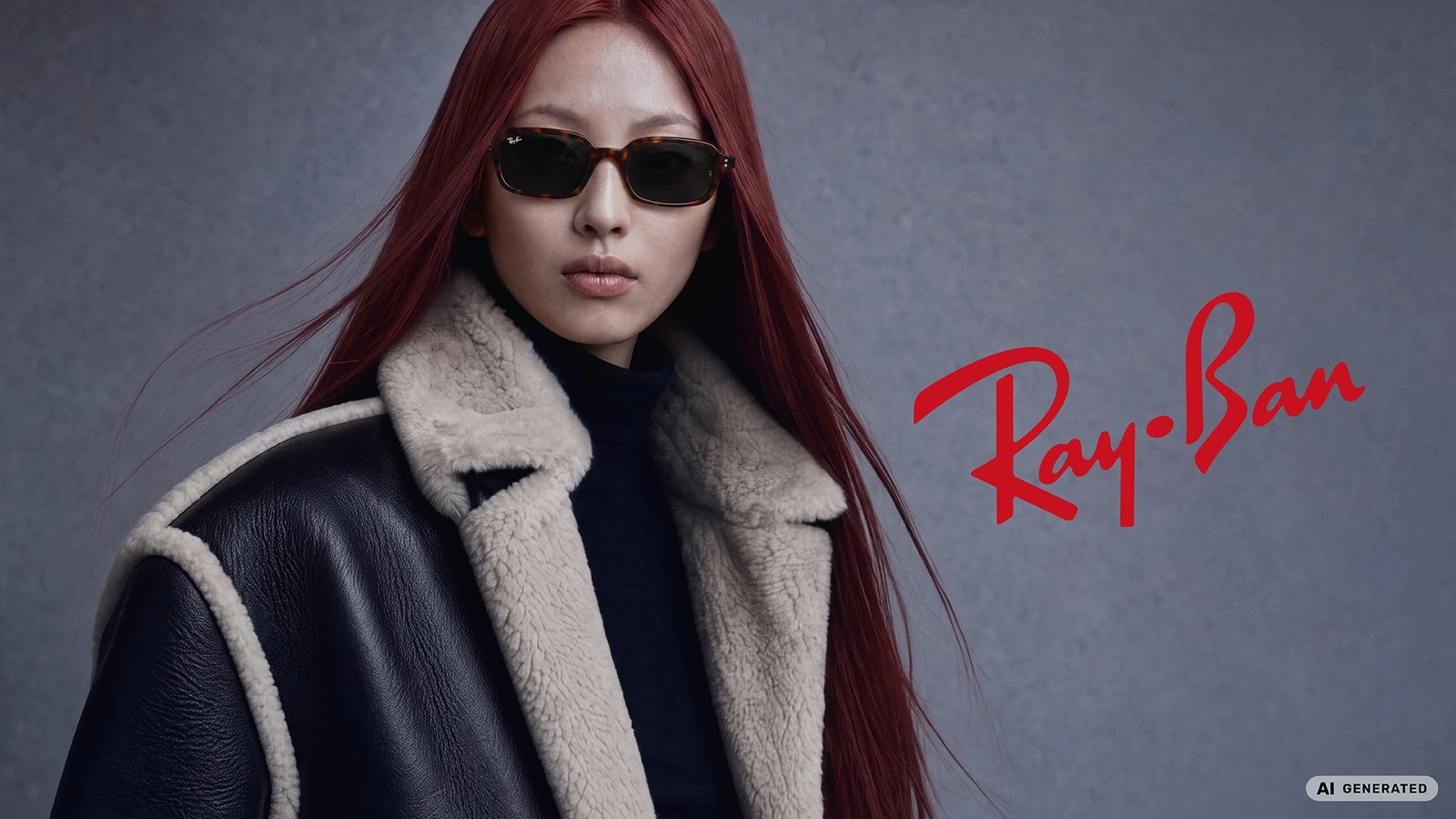 Ray-Ban-Sonnenbrille an einem weiblichen Modell